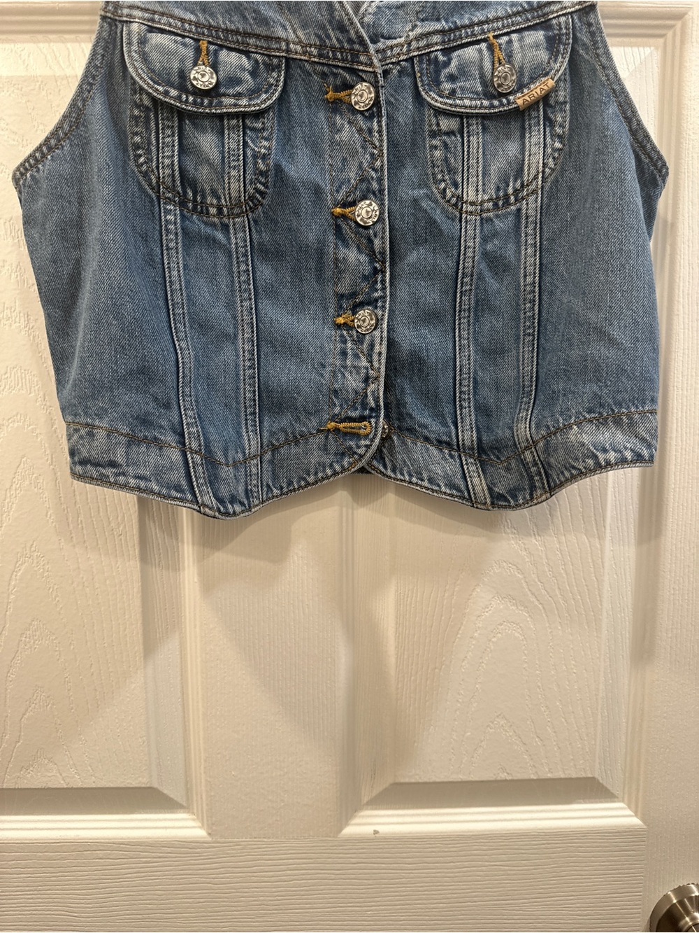 Ariat real denim Ayla Denim Vest size M VGUC - Picture 3 of 6